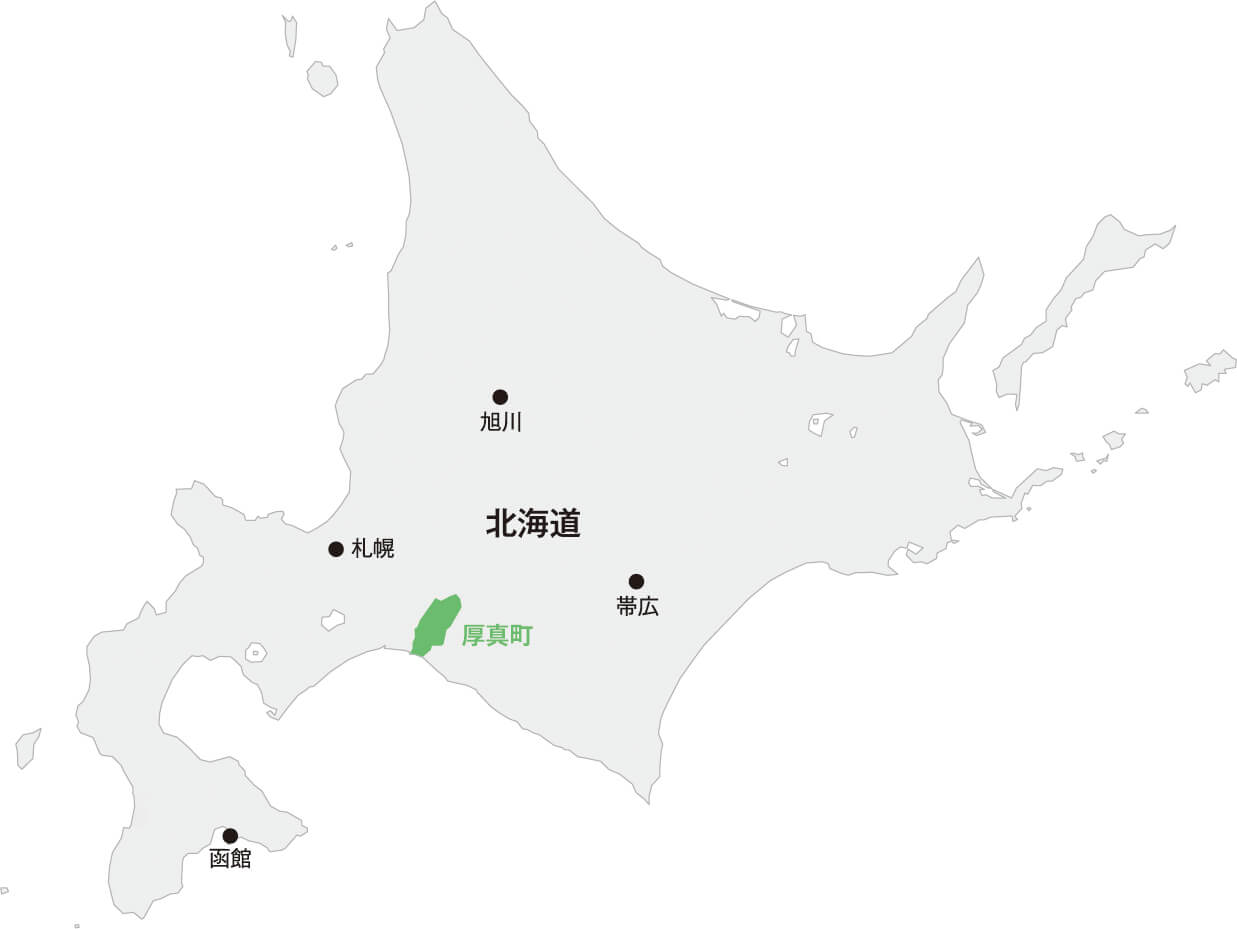 北海道 厚真町マップ画像