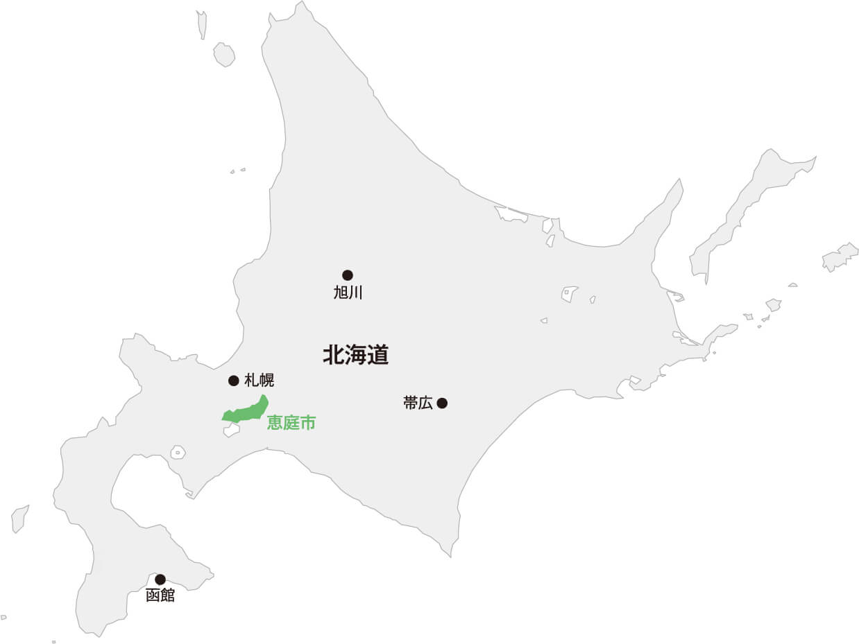 北海道 恵庭市マップ画像