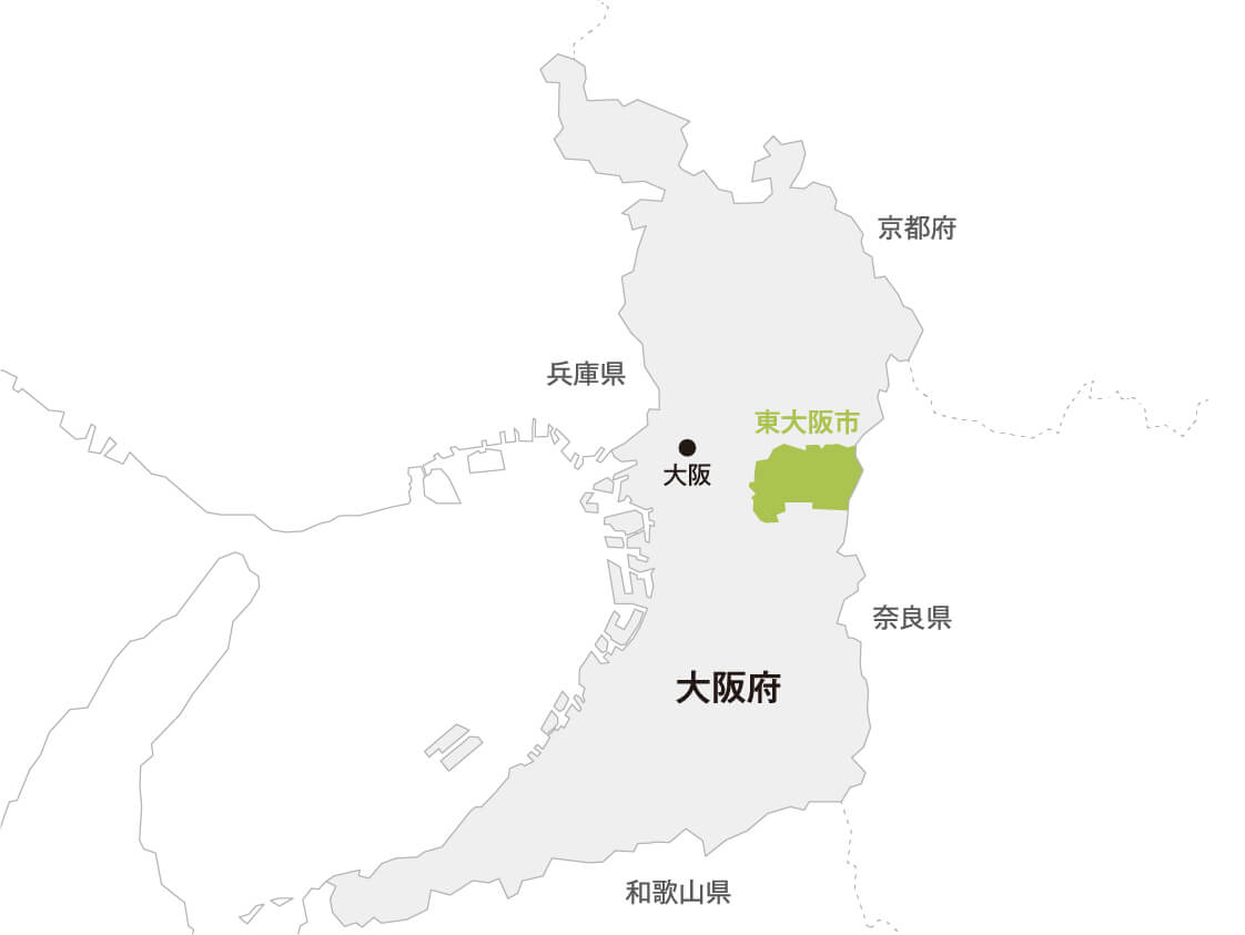 大阪府 東大阪市マップ画像