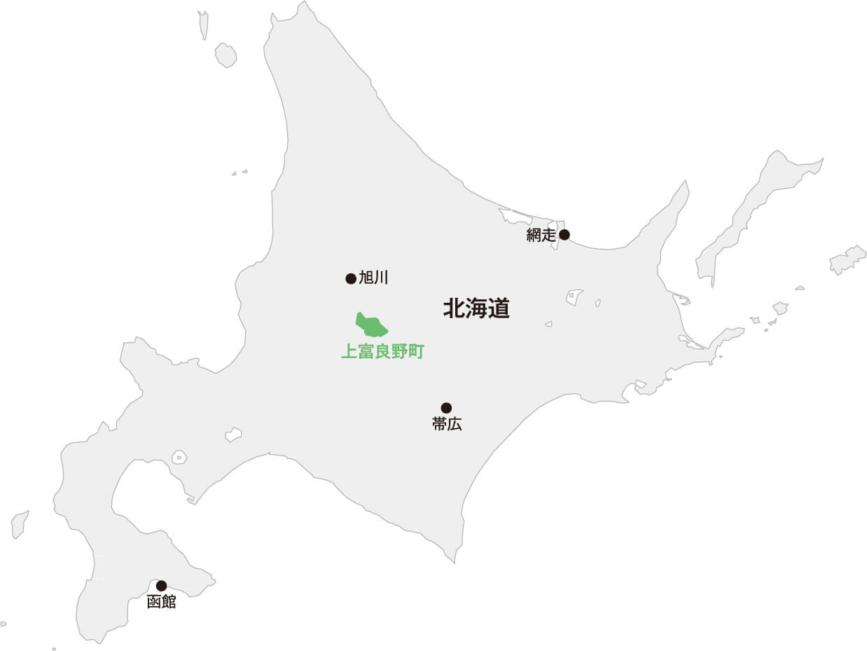 北海道 上富良野町マップ画像