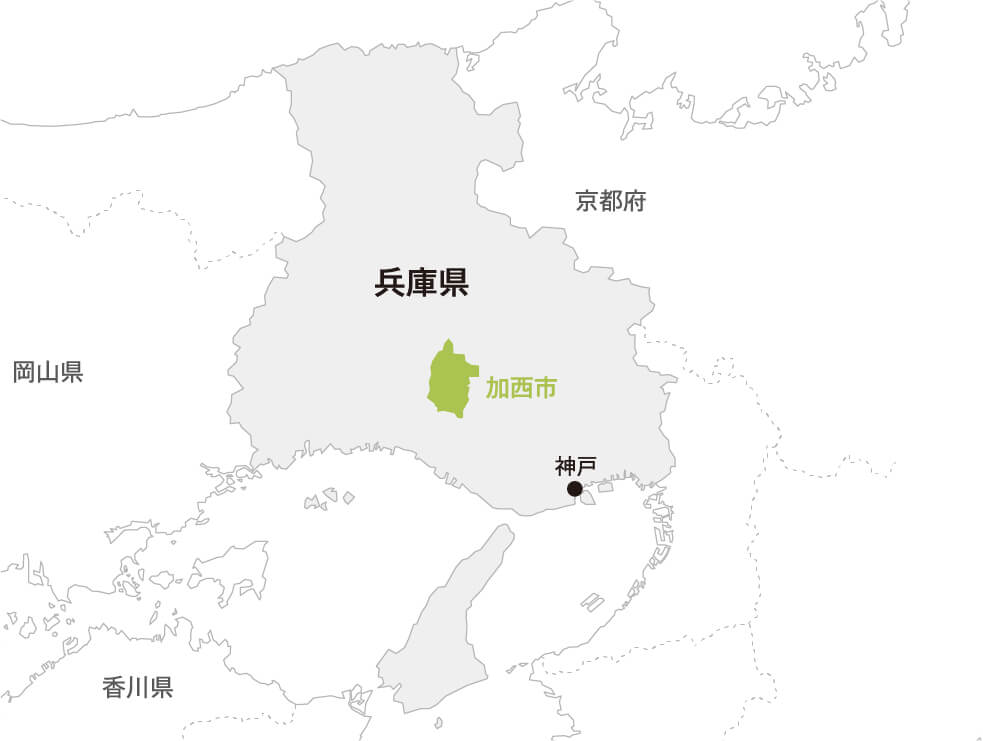 兵庫県 加西市マップ画像