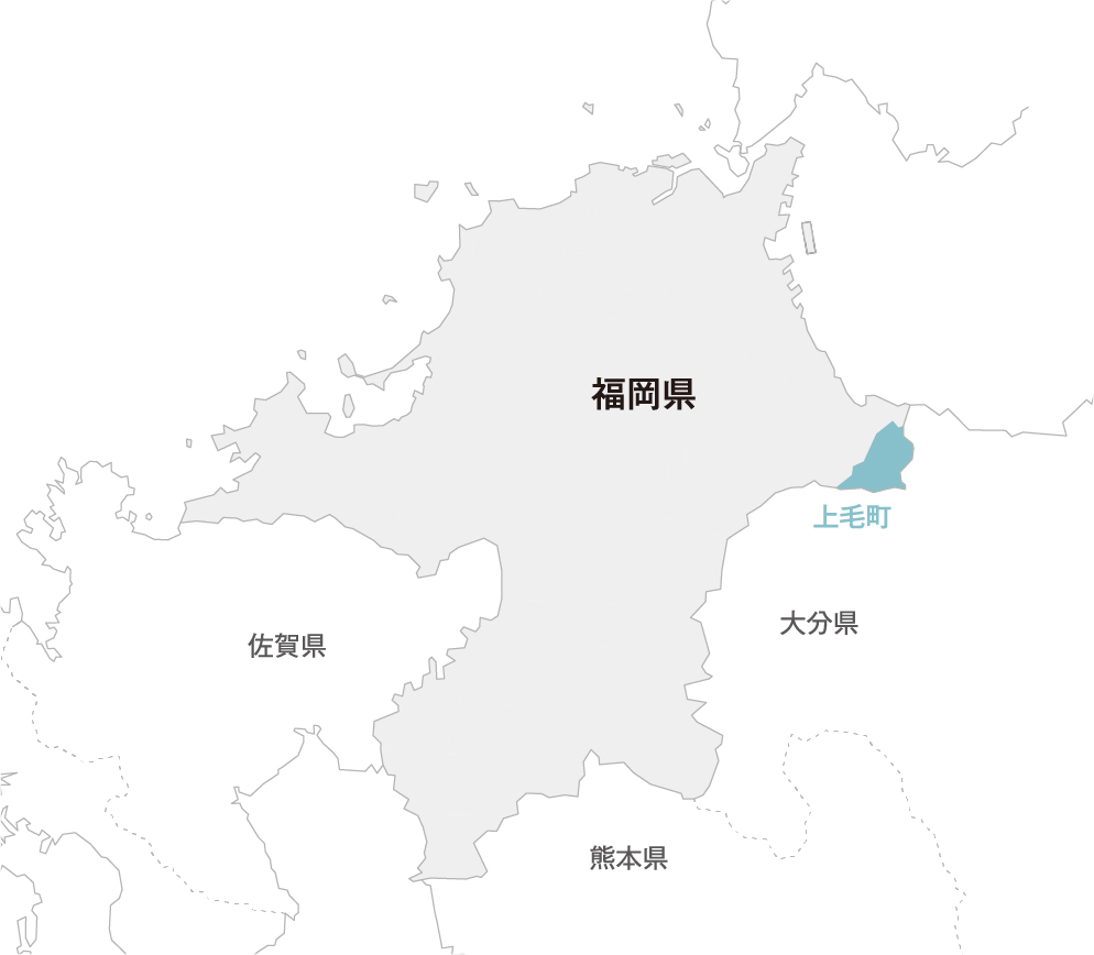 福岡県 上毛町マップ画像