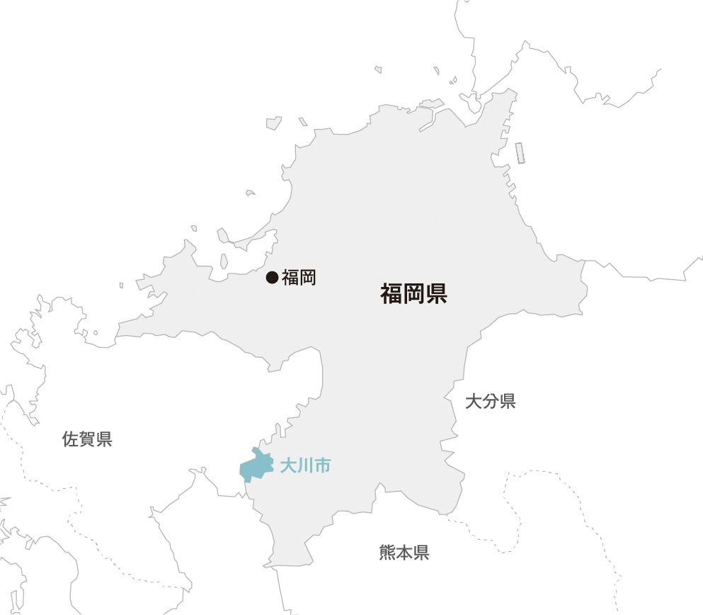 福岡県 大川市マップ画像