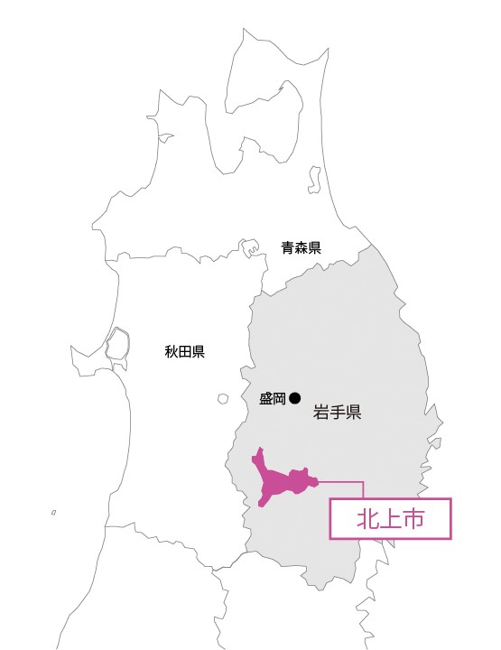 岩手県 北上市マップ画像