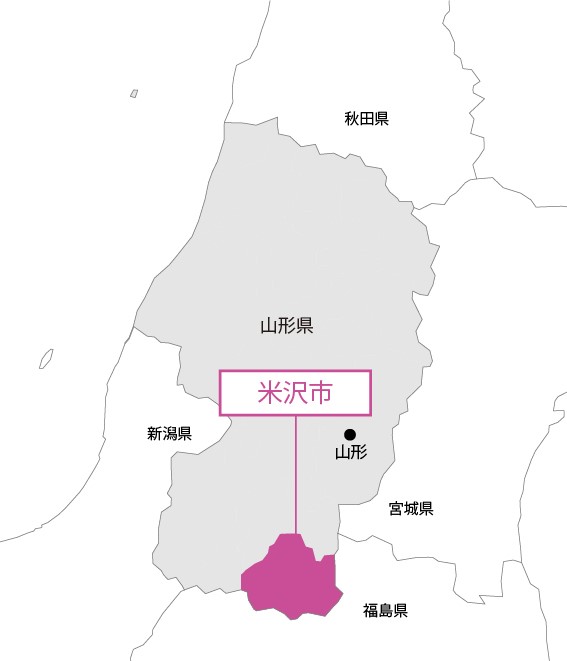 山形県 米沢市マップ画像