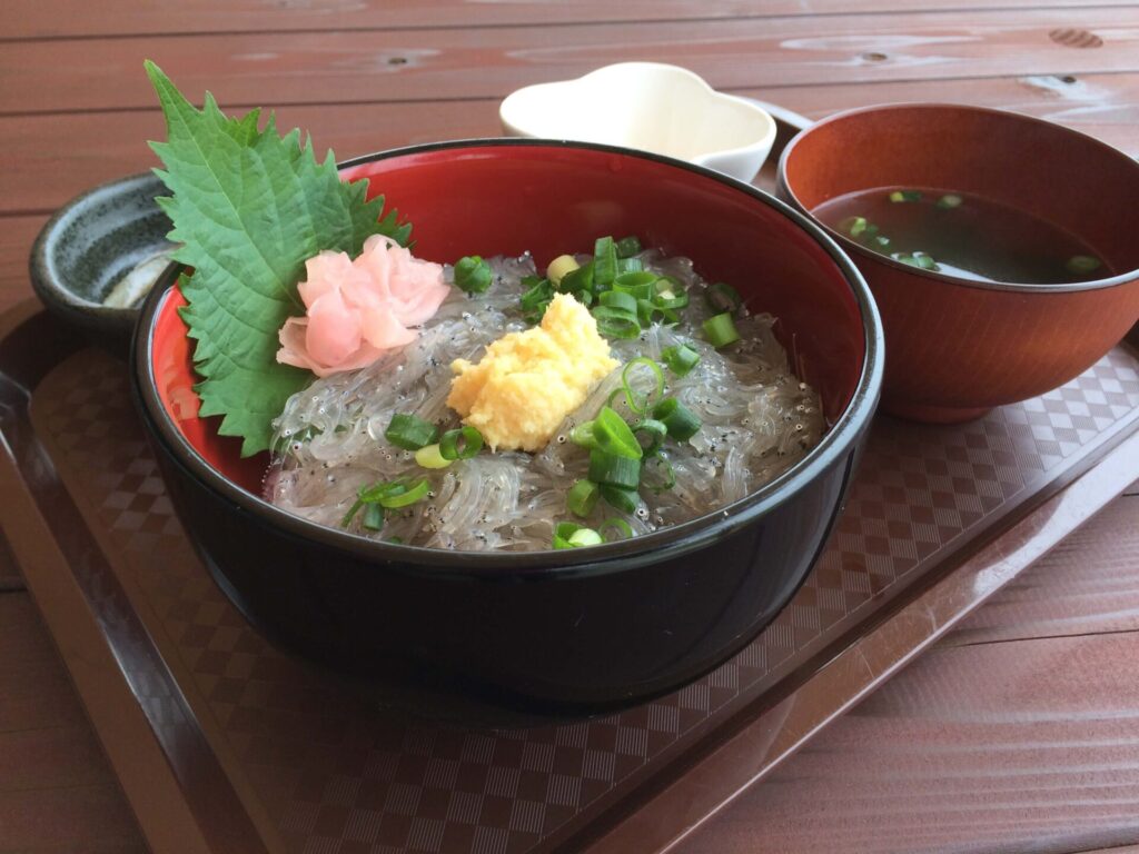 大人気の新鮮な生シラス丼