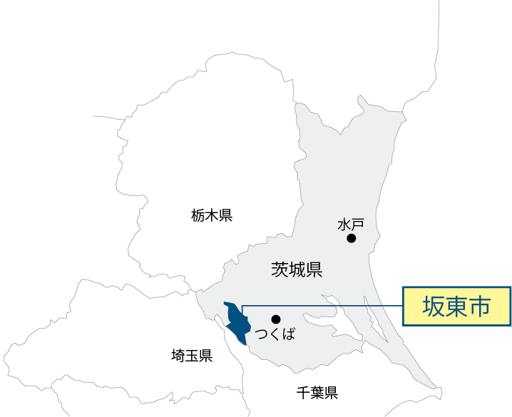 茨城県坂東市マップ画像