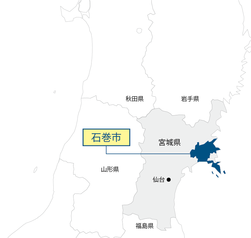 宮城県石巻市マップ画像