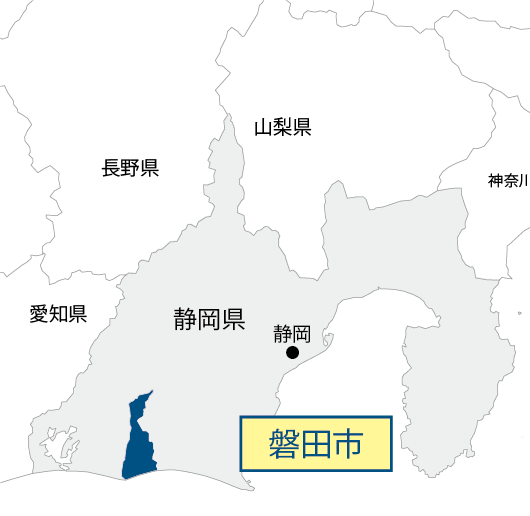 静岡県磐田市マップ画像