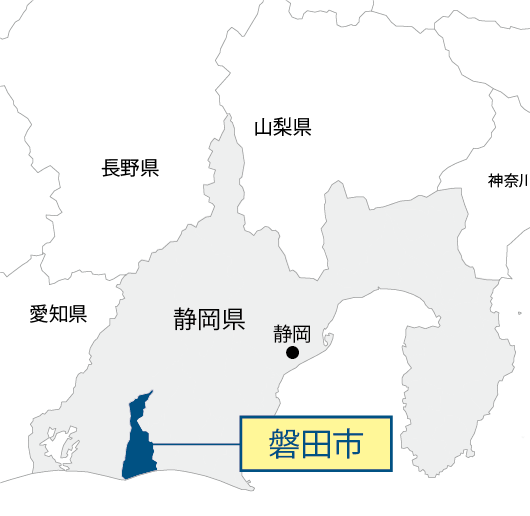 静岡県磐田市マップ画像