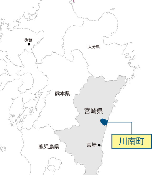 宮崎県川南町マップ画像