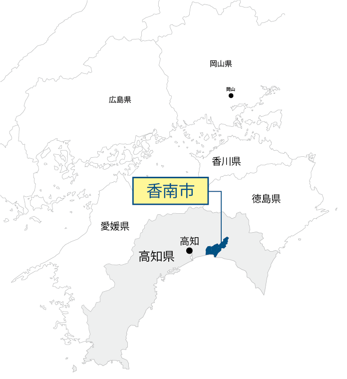 高知県香南市マップ画像