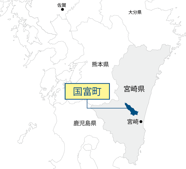 宮崎県国富町マップ画像