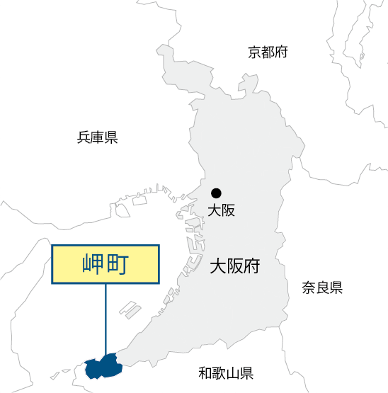 大阪府岬町マップ画像