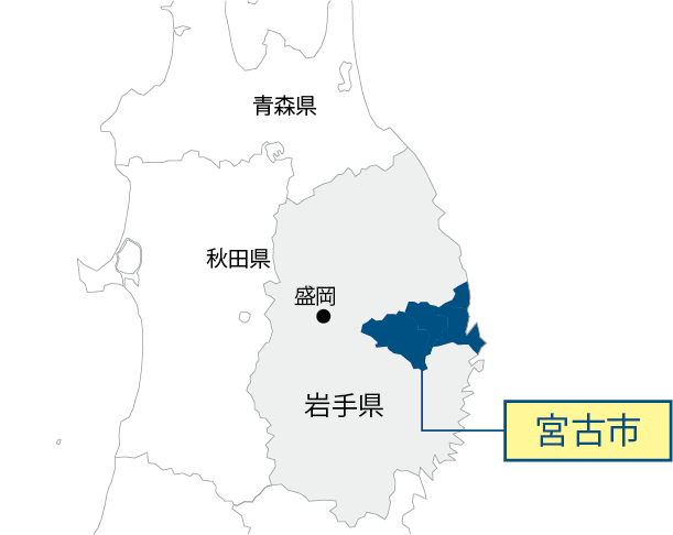 岩手県宮古市マップ画像