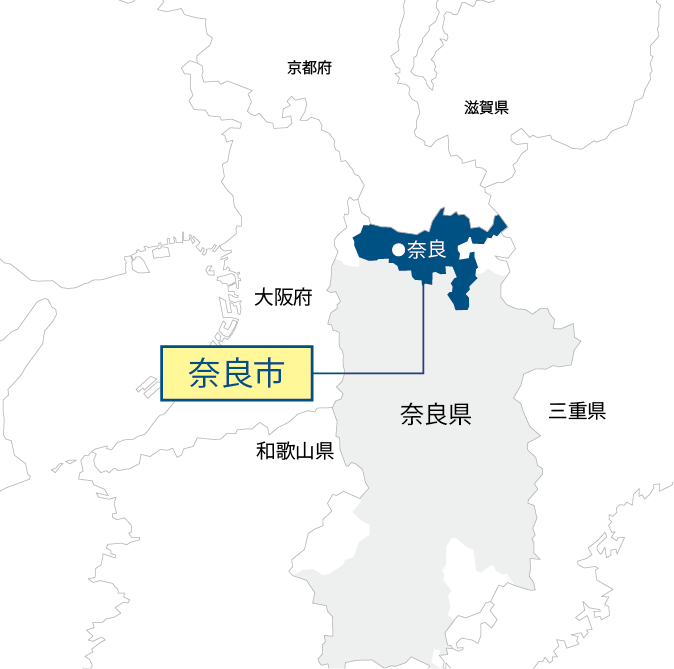 奈良県奈良市マップ画像