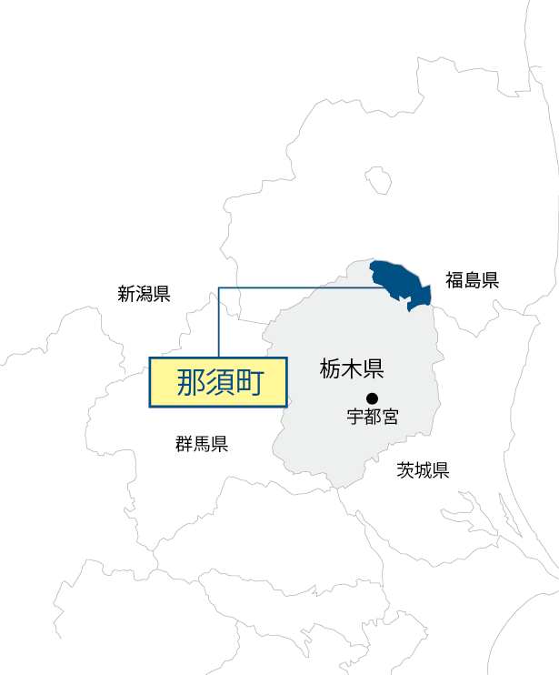 栃木県那須町マップ画像