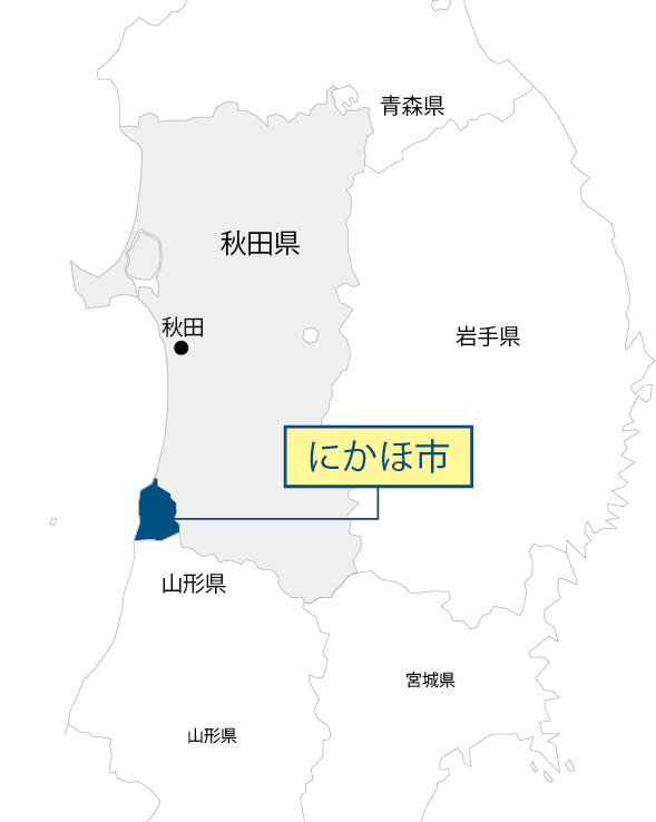 秋田県にかほ市マップ画像