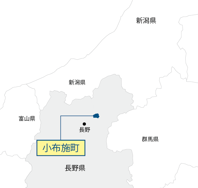 長野県小布施町マップ画像