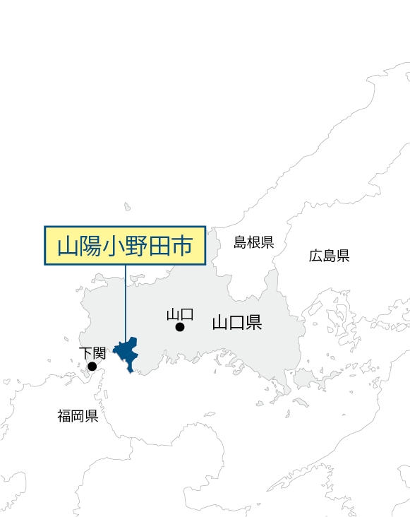 山口県山陽小野田市マップ画像