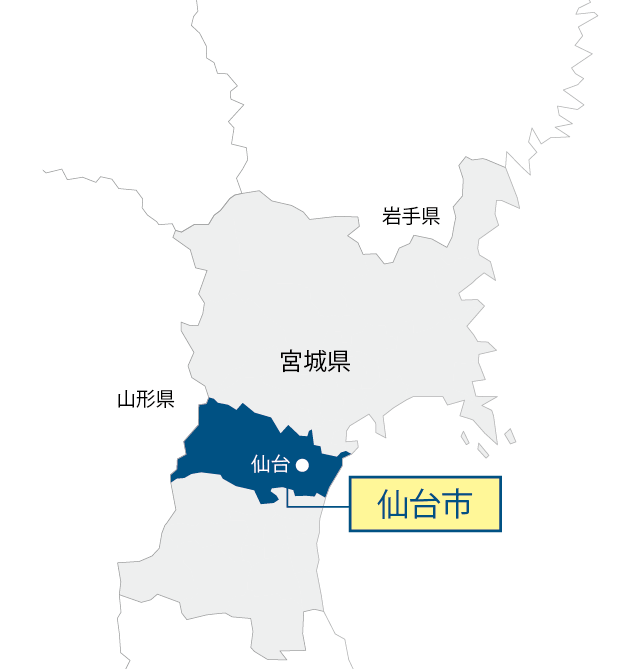 宮城県仙台市マップ画像