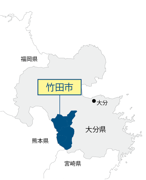 大分県竹田市マップ画像