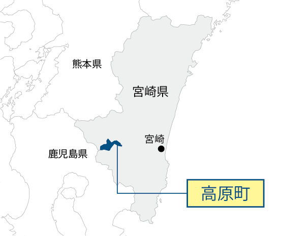 宮崎県高原町マップ画像