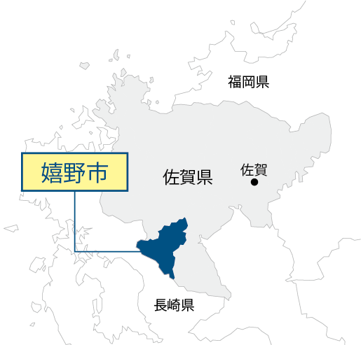 佐賀県嬉野市マップ画像