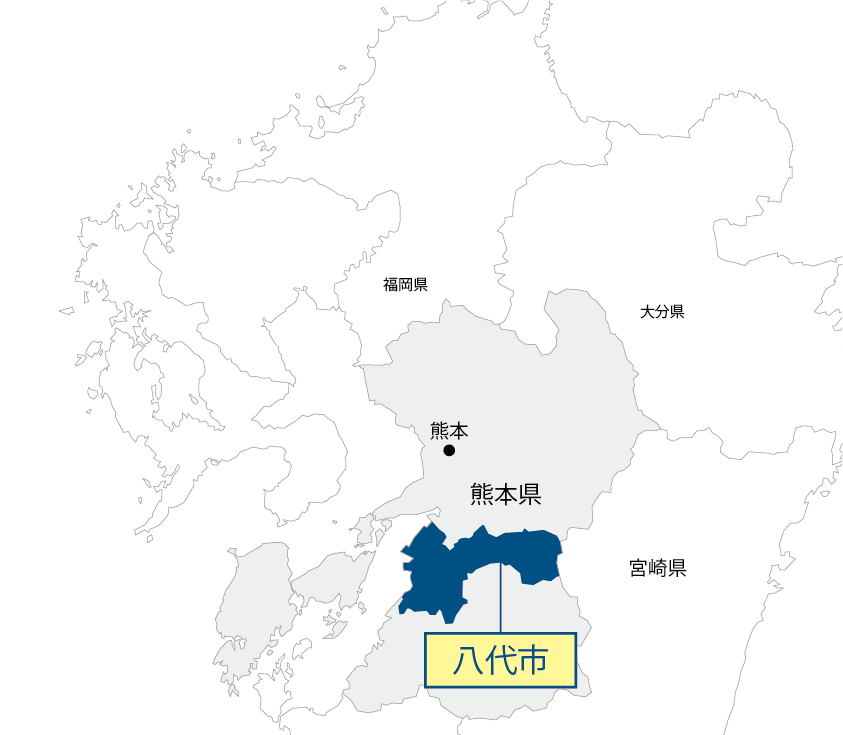 熊本県八代市マップ画像