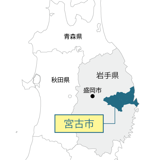 岩手県宮古市マップ画像