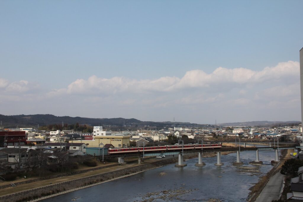三木市内を流れる「美嚢川」の風景