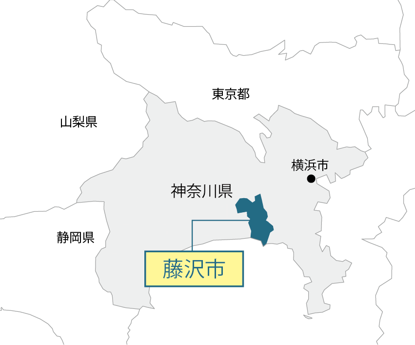 神奈川県藤沢市マップ画像