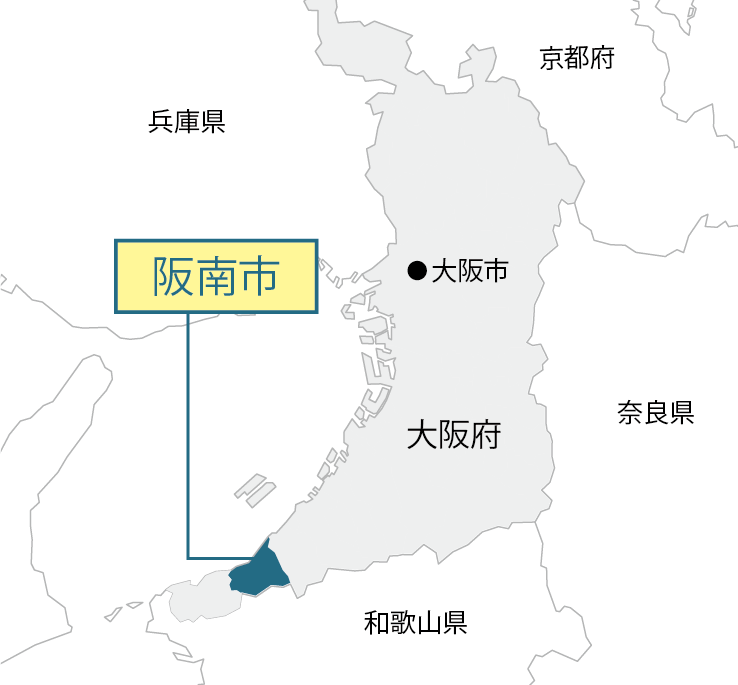 大阪府阪南市マップ画像