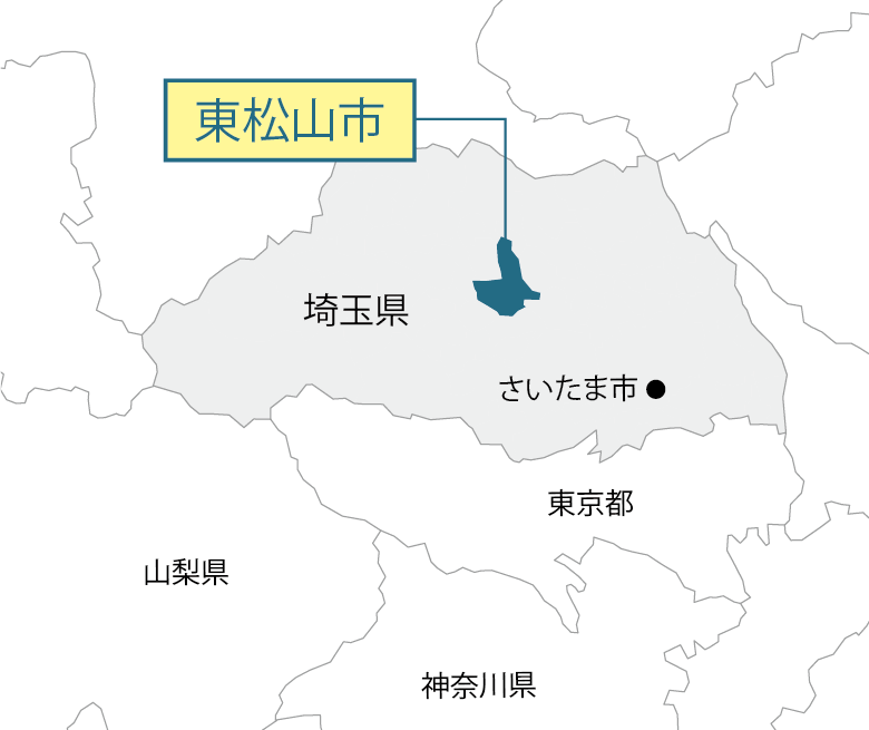 埼玉県東松山市マップ画像