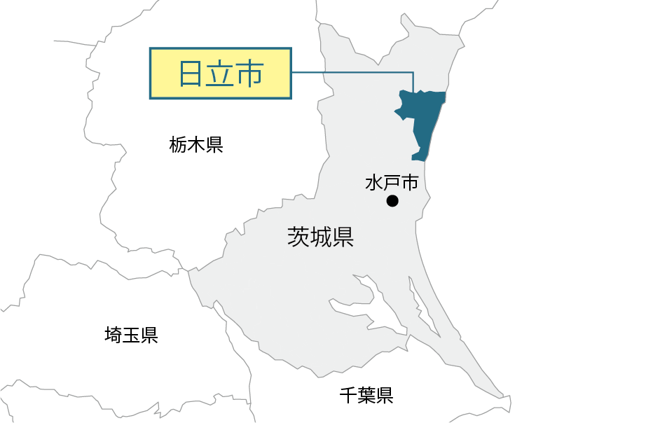 茨城県日立市マップ画像