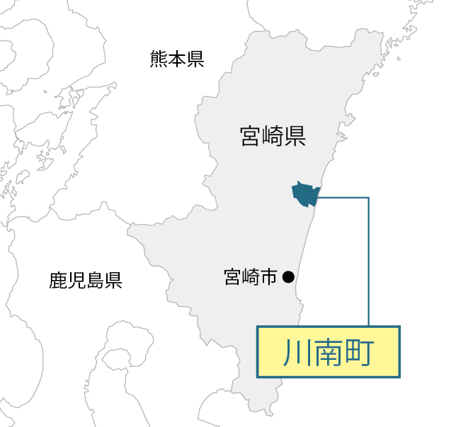 宮崎県川南町マップ画像