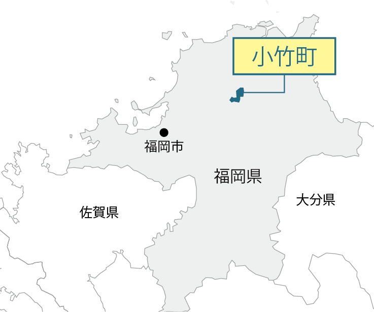 福岡県小竹町マップ画像