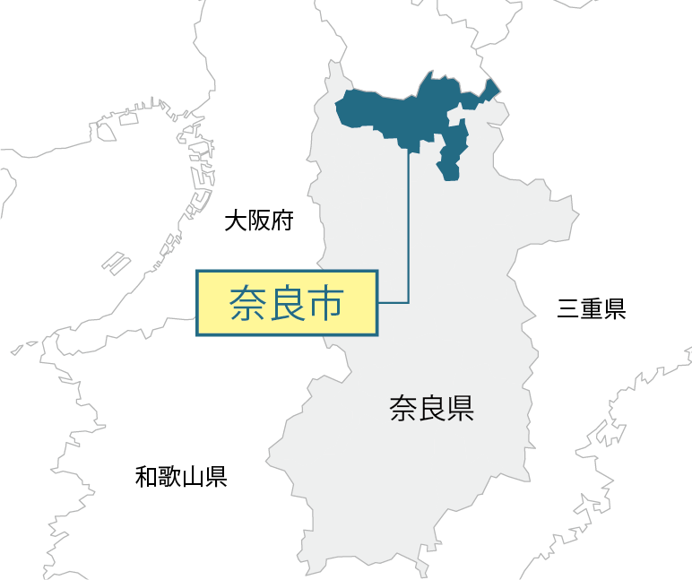 奈良県奈良市マップ画像
