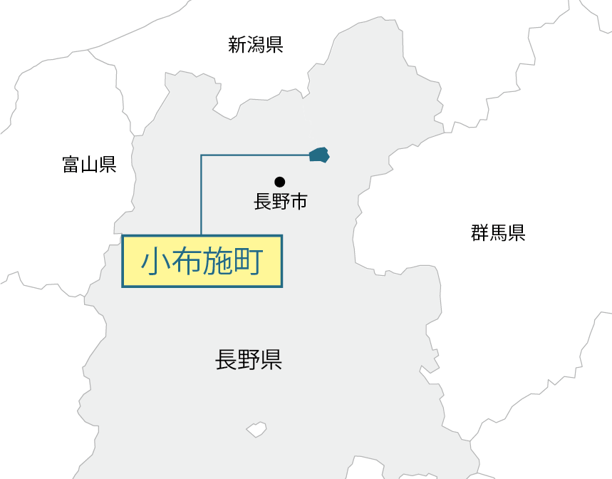 長野県小布施町マップ画像