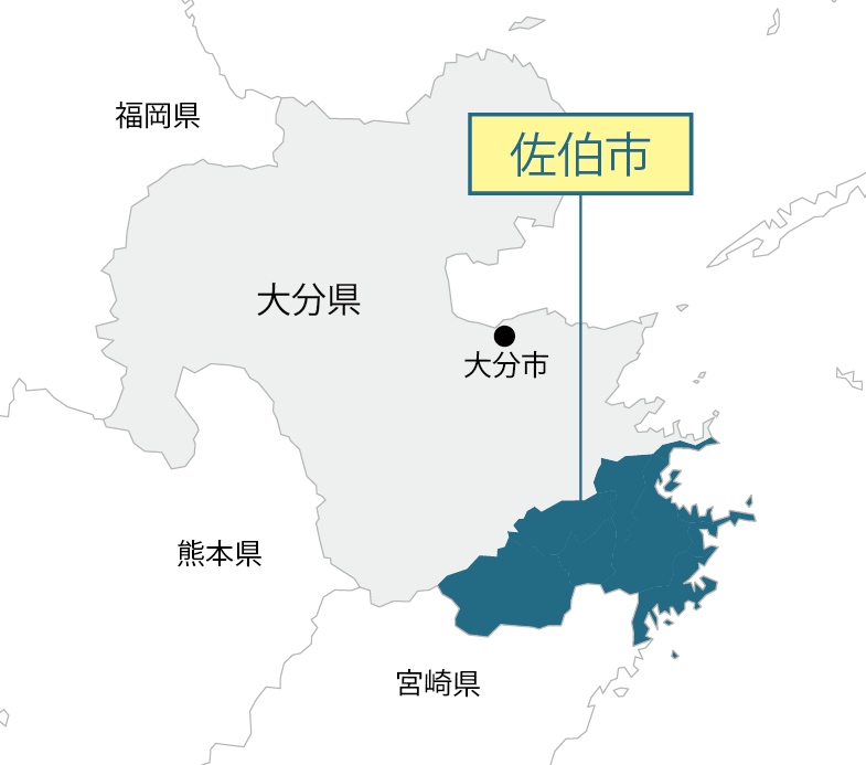 大分県佐伯市マップ画像