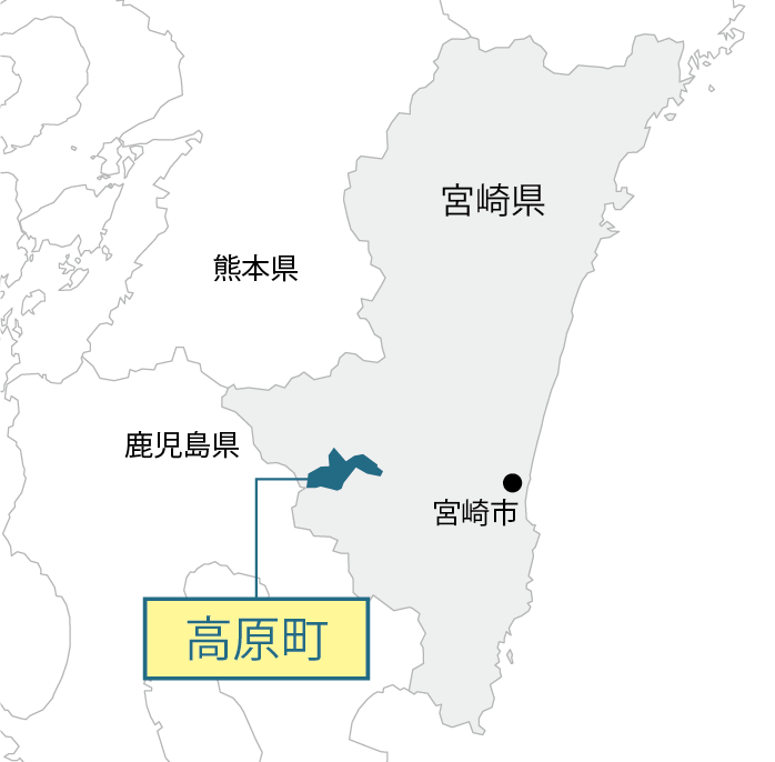 宮崎県高原町マップ画像
