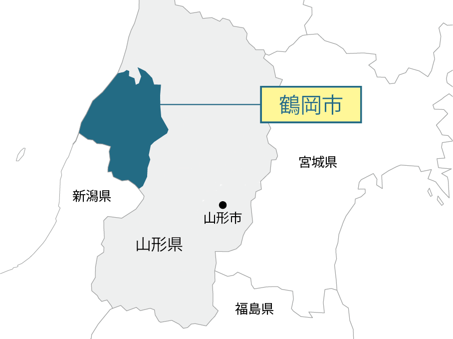 山形県鶴岡市マップ画像