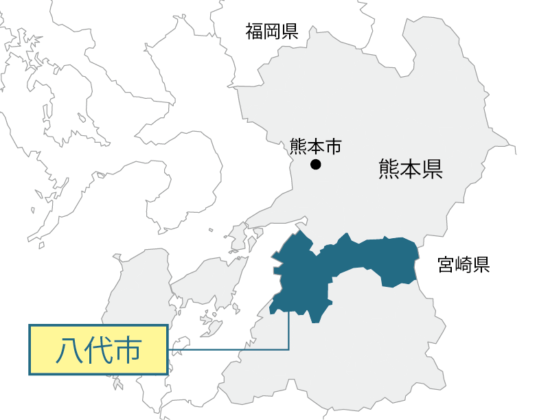 熊本県八代市マップ画像