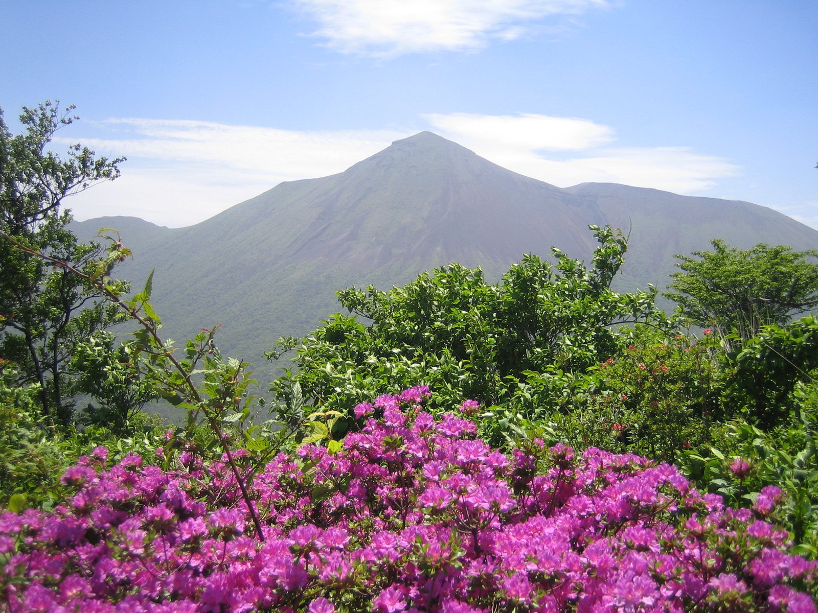 高千穂峰周辺から望む霧島連山の景観